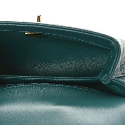 Chanel Caviar Quilted Mini Coco Handle Flap Green 5 of 9