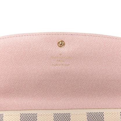 Louis Vuitton Damier Azur Emilie Wallet Rose Ballerine 6 of 8