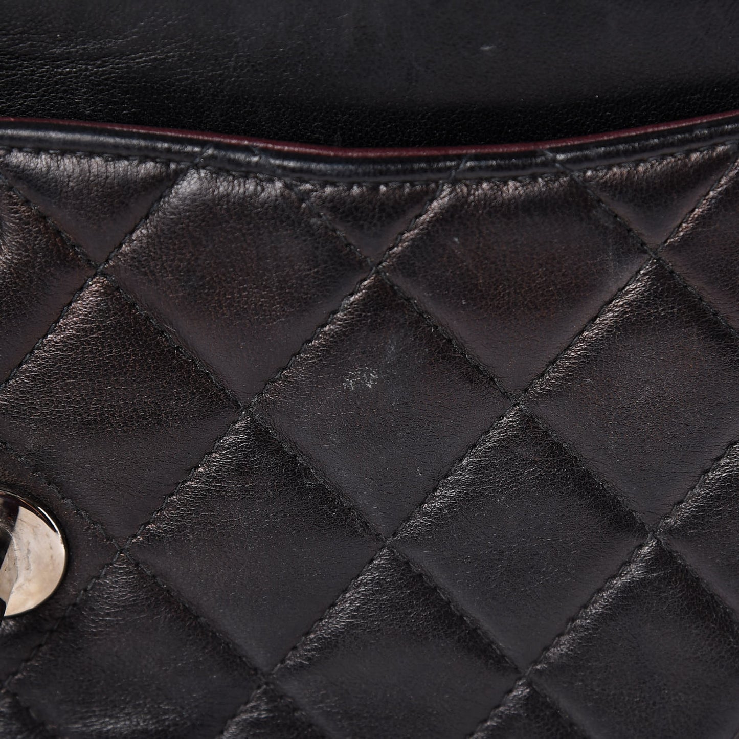 Lambskin Quilted Small Double Flap Black