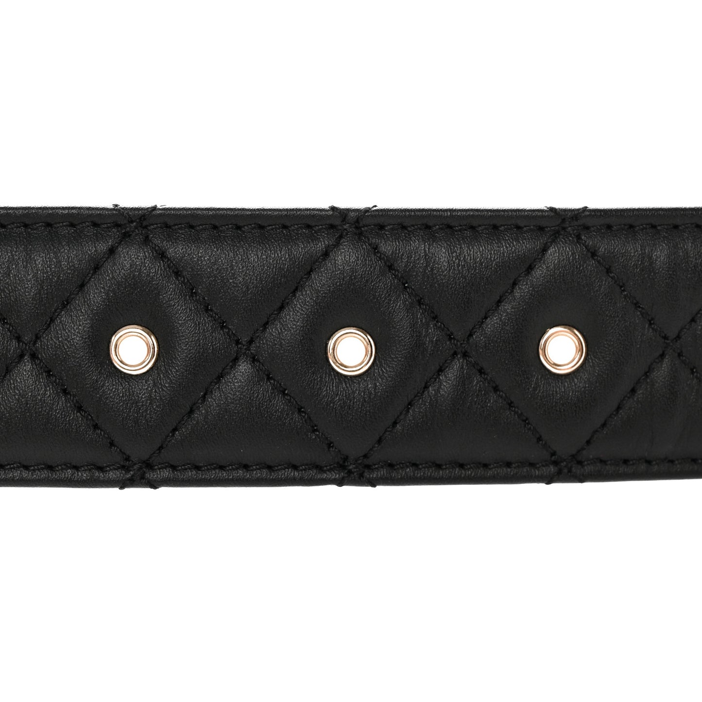 Lambskin Quilted CC Chain Belt 90/36 Black