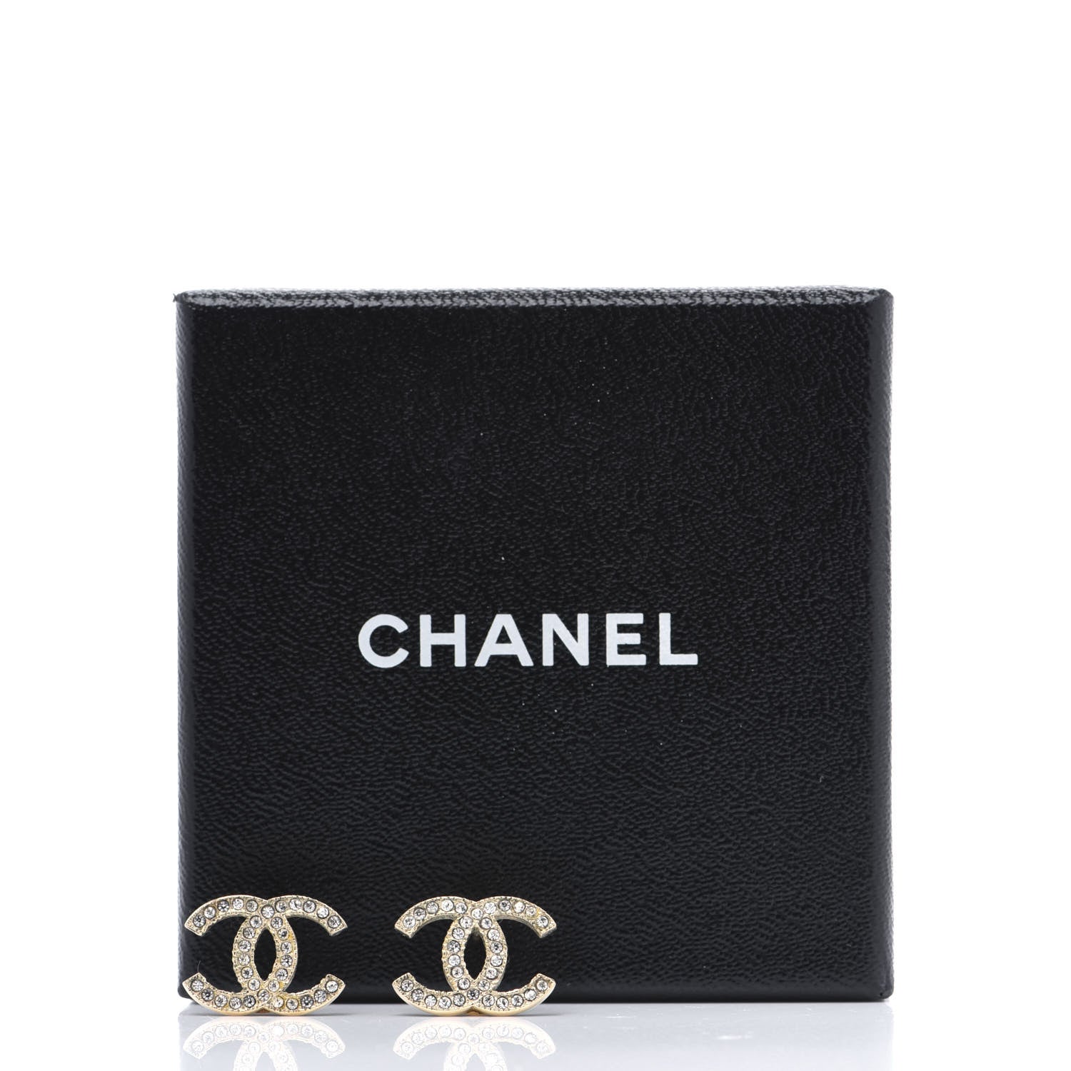Chanel Crystal CC Earrings Gold 6 of 6