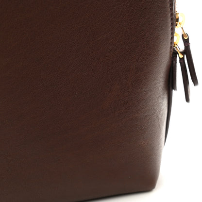 The Row Polished Saddle Calfskin Ellie Clutch Burgundy 8 of 9