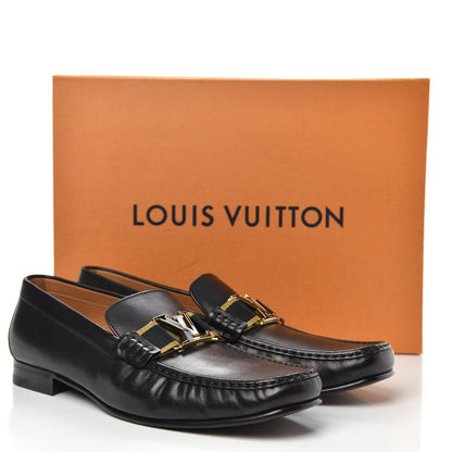 Louis Vuitton Calfskin Mens Montaigne Loafers 9.5 Black 10 of 10