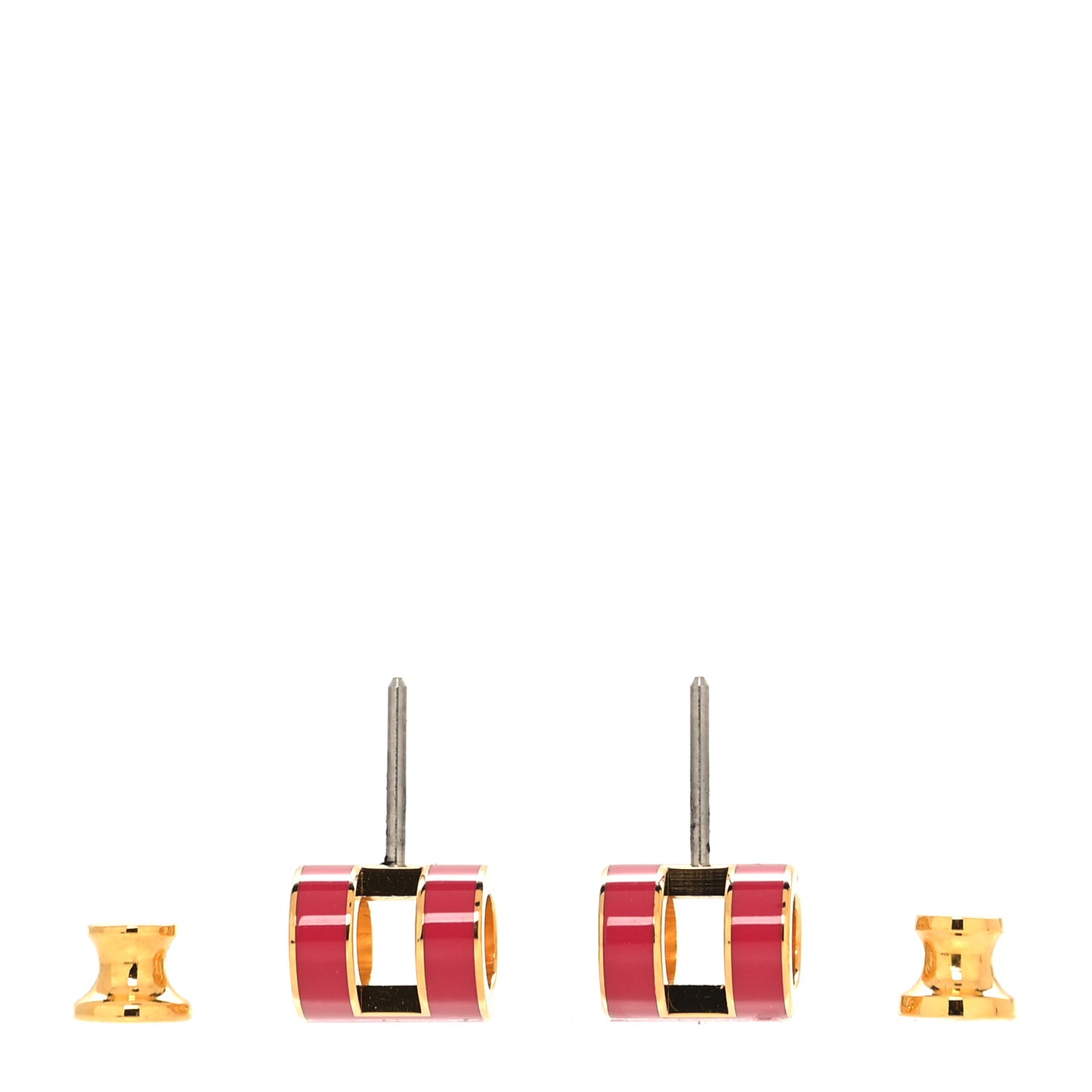 Gold Lacquered Pop H Earrings Rose Extreme