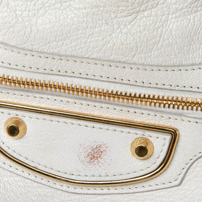 Balenciaga Chevre Gold Metallic Edge Hardware City White 12 of 15