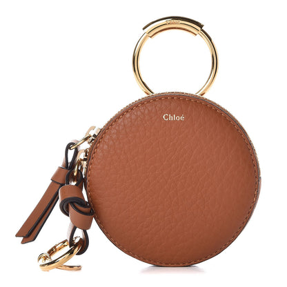 Chloe Calfskin Round Coin Purse Nut 1 of 8