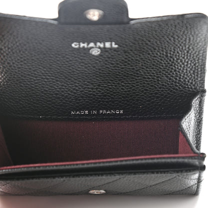 Chanel Caviar Quilted Flap Card Holder Wallet Black 5 of 7