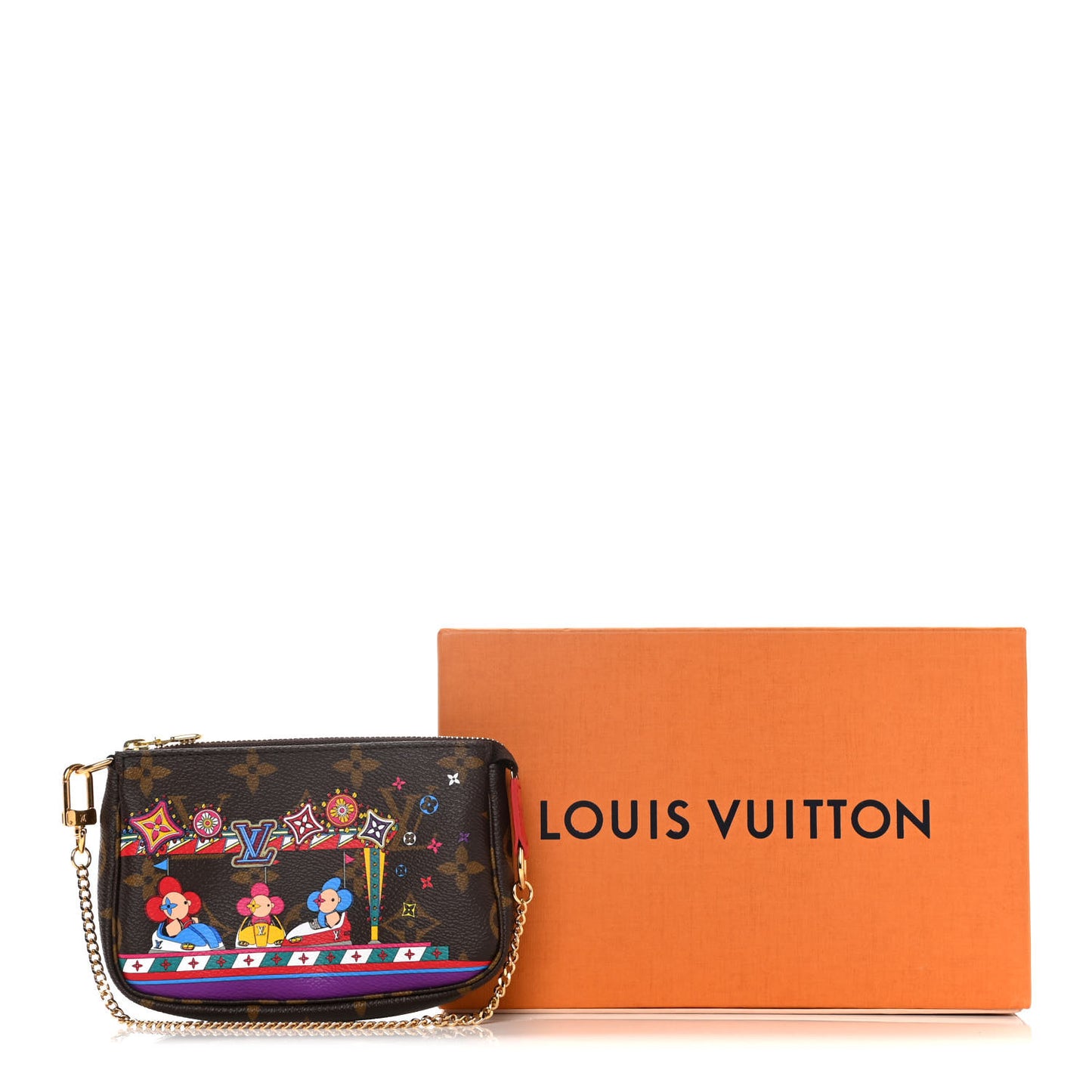 Monogram 2020 Christmas Animation Bumper Cars Mini Pochette Accessories Coquelicot