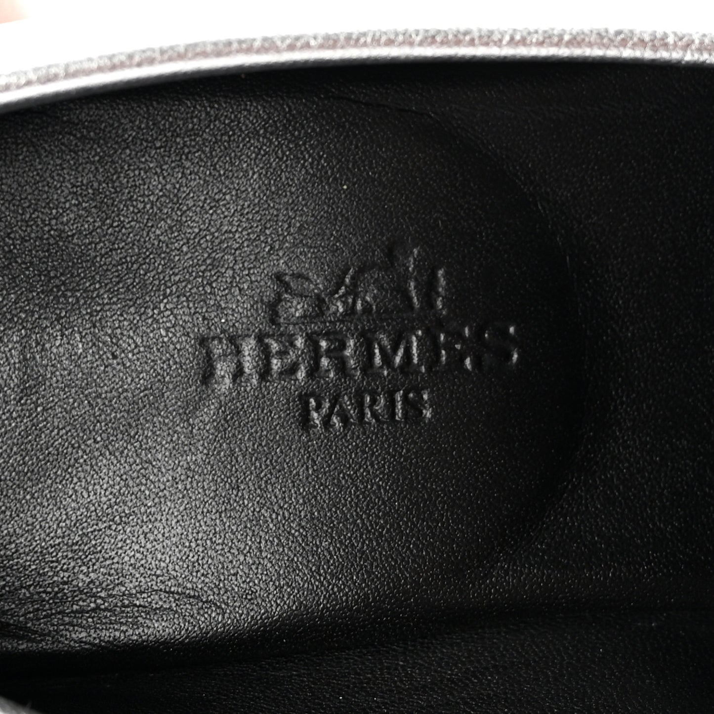 Metallic Calfskin Womens Paris Loafers 37 Silver