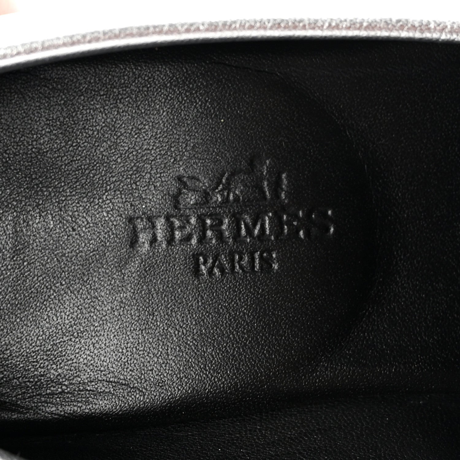 Hermes Metallic Calfskin Womens Paris Loafers 37 Silver 8 of 10