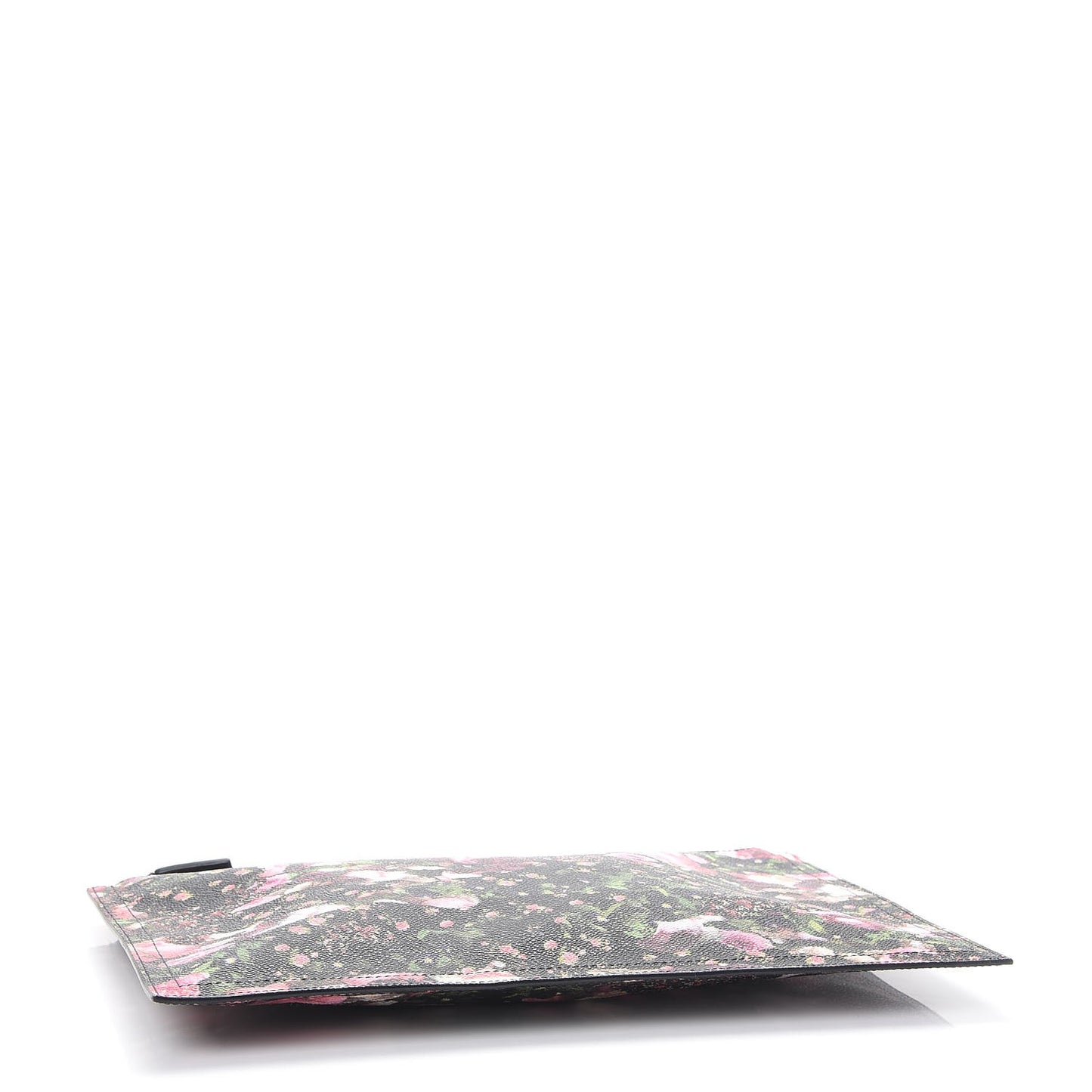 Coated Canvas Roses Camouflage Print Medium Antigona Zip Pouch Black