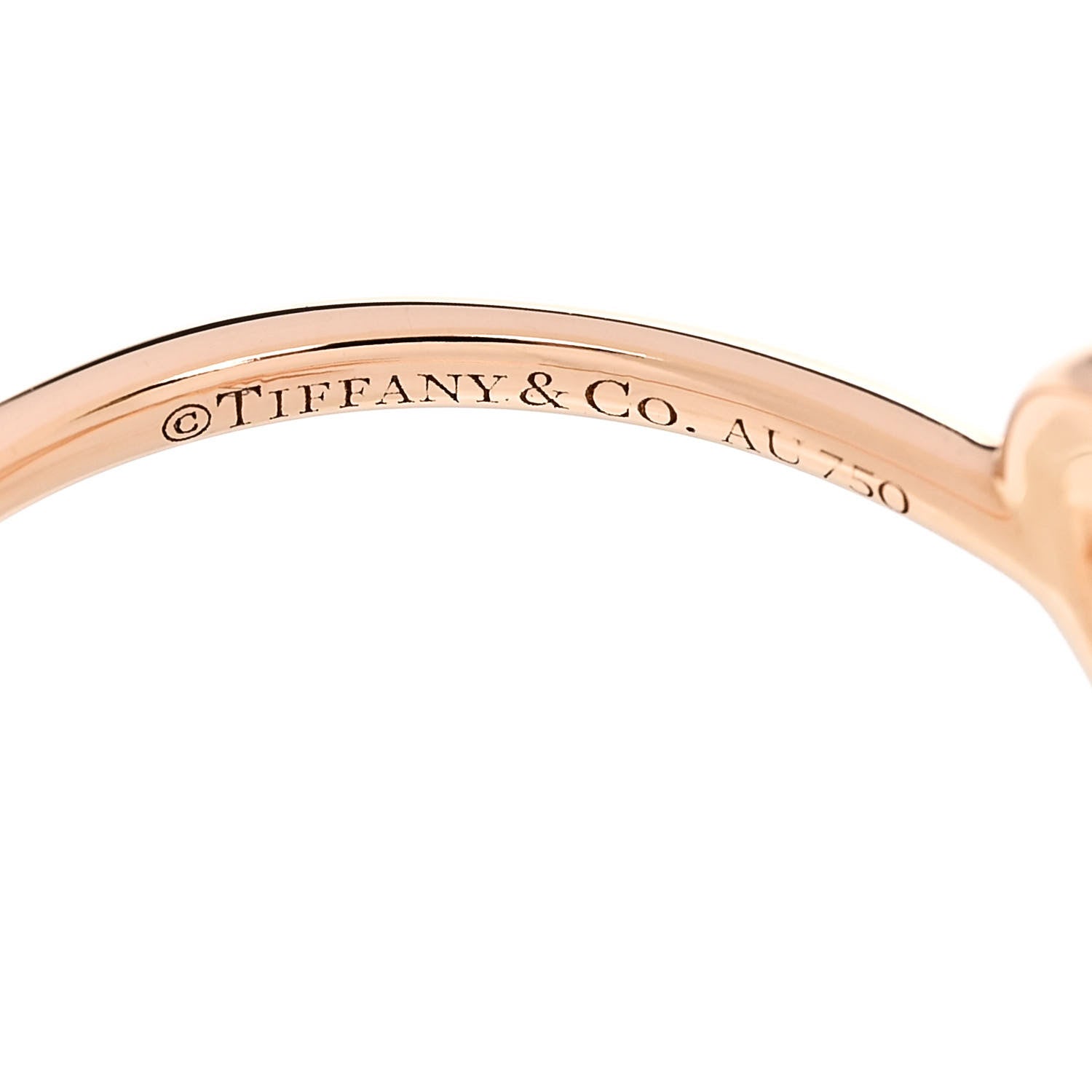 Tiffany 18K Rose Gold Diamond Bow Ring 58 8.25 4 of 5