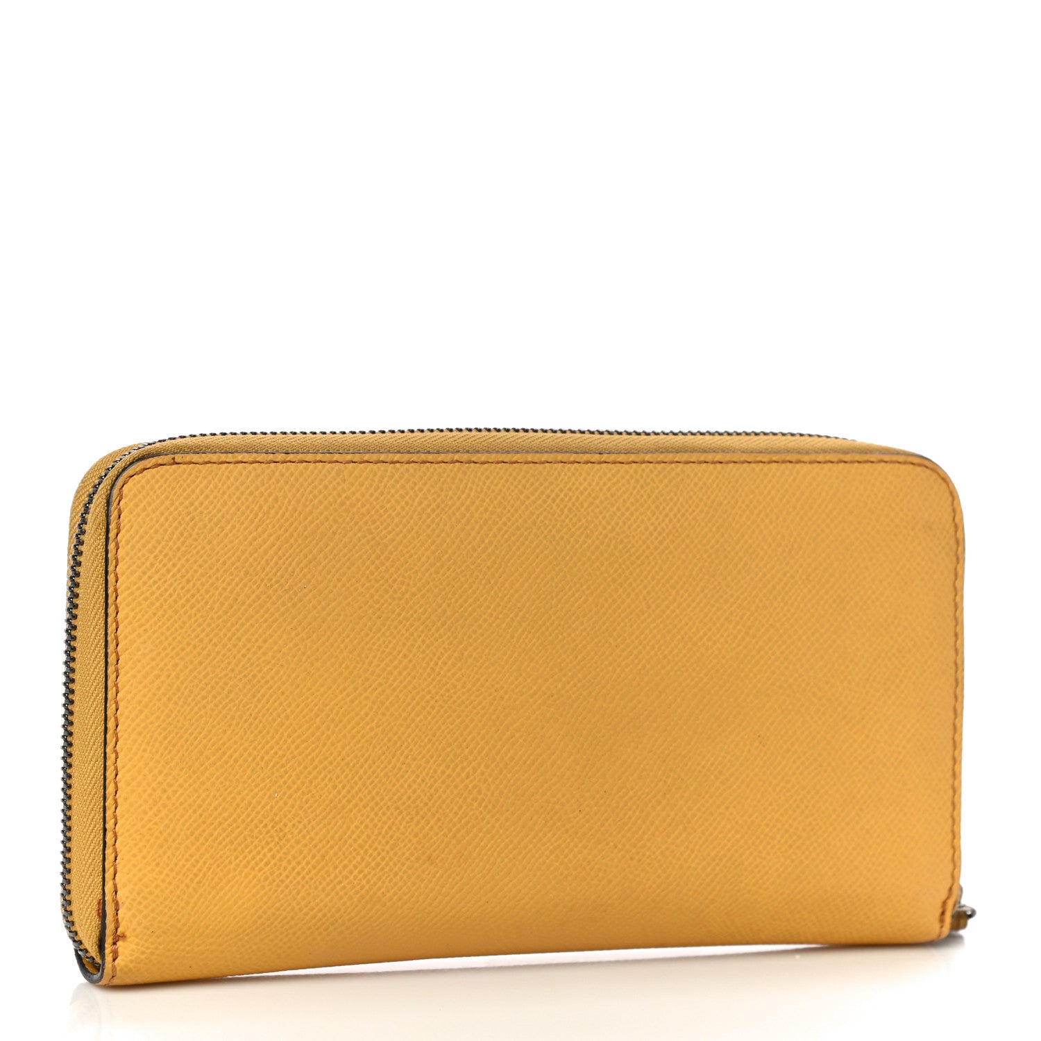 Burberry Grainy Calfskin Zip Around Wallet Yellow 3 of 10