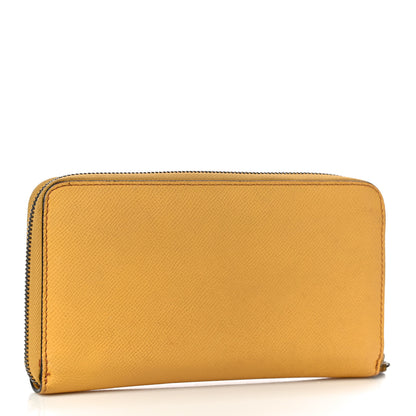 Burberry Grainy Calfskin Zip Around Wallet Yellow 3 of 10