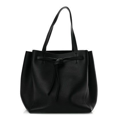 Celine Soft Grained Calfskin Small Belt Cabas Phantom Black 1 of 11
