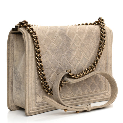 Chanel Iridescent Calfskin Quilted Large Boy Flap Beige 3 of 10
