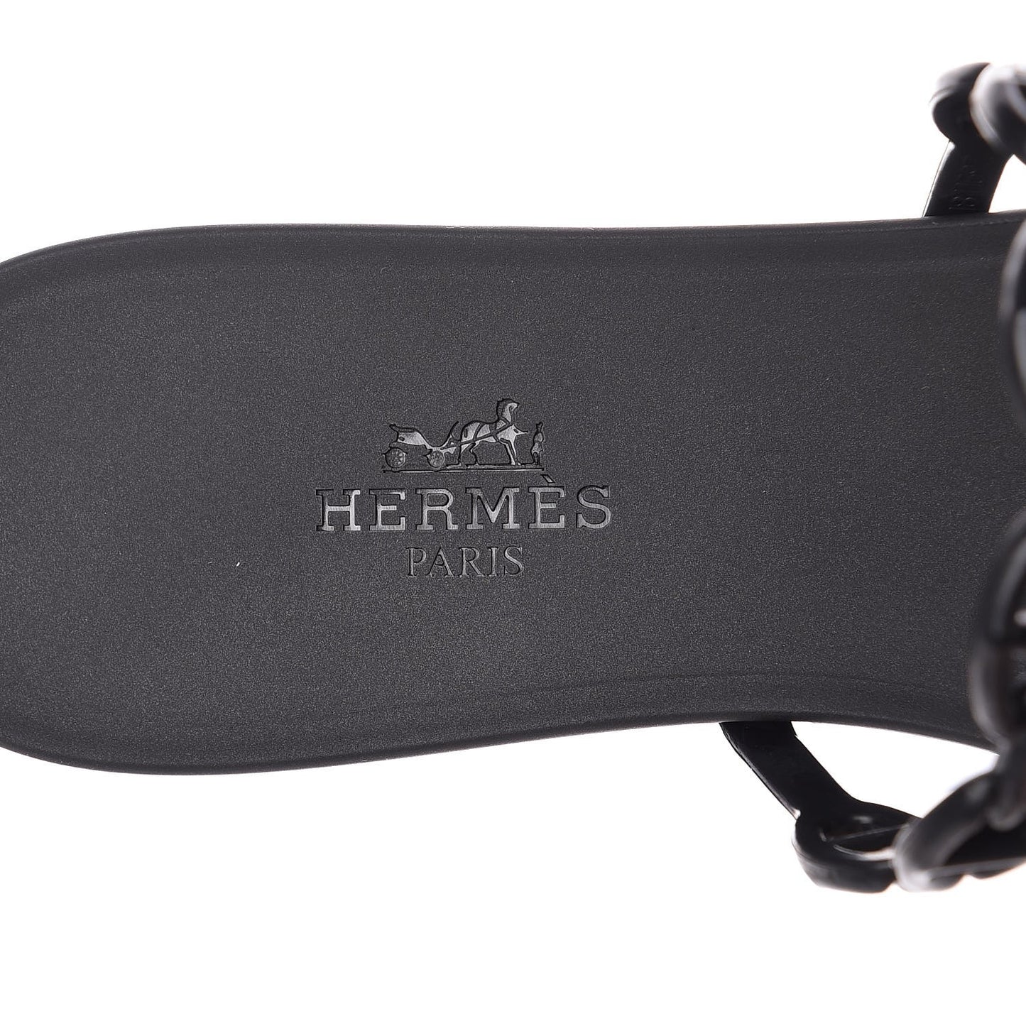 Rubber Chaine d'Ancre Rivage Sandals 37 Black