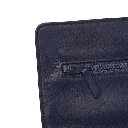 Chanel Caviar Timeless CC Wallet On Chain WOC Dark Blue 8 of 11