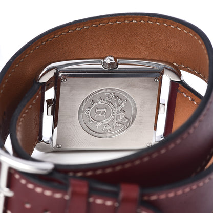 Hermes Stainless Steel Barenia 29mm Cape Cod Double Tour Quartz Watch Rouge H 5 of 6