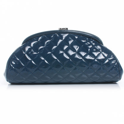 Chanel Patent Quilted Timeless Clutch Blue 1 of 9