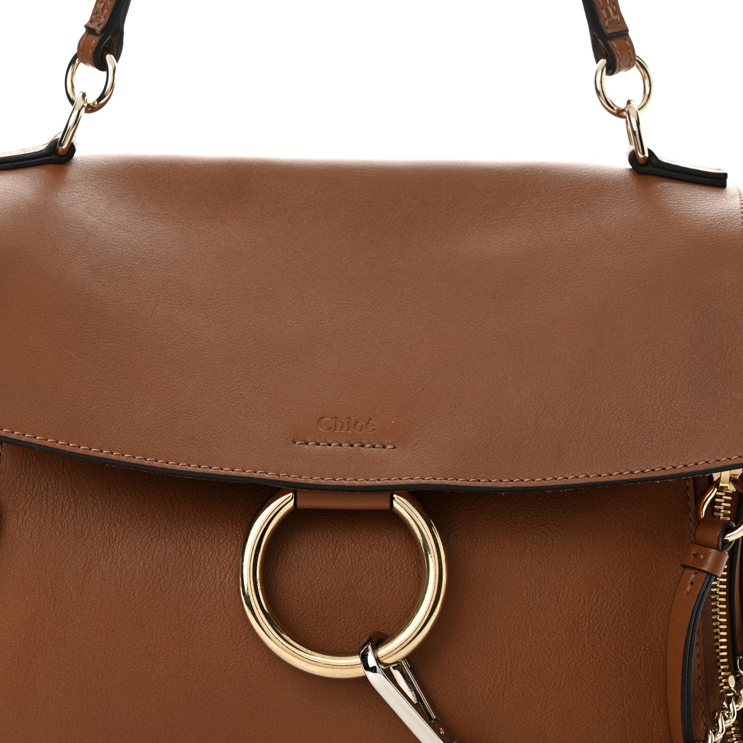 Calfskin Medium Faye Day Shoulder Bag Tan