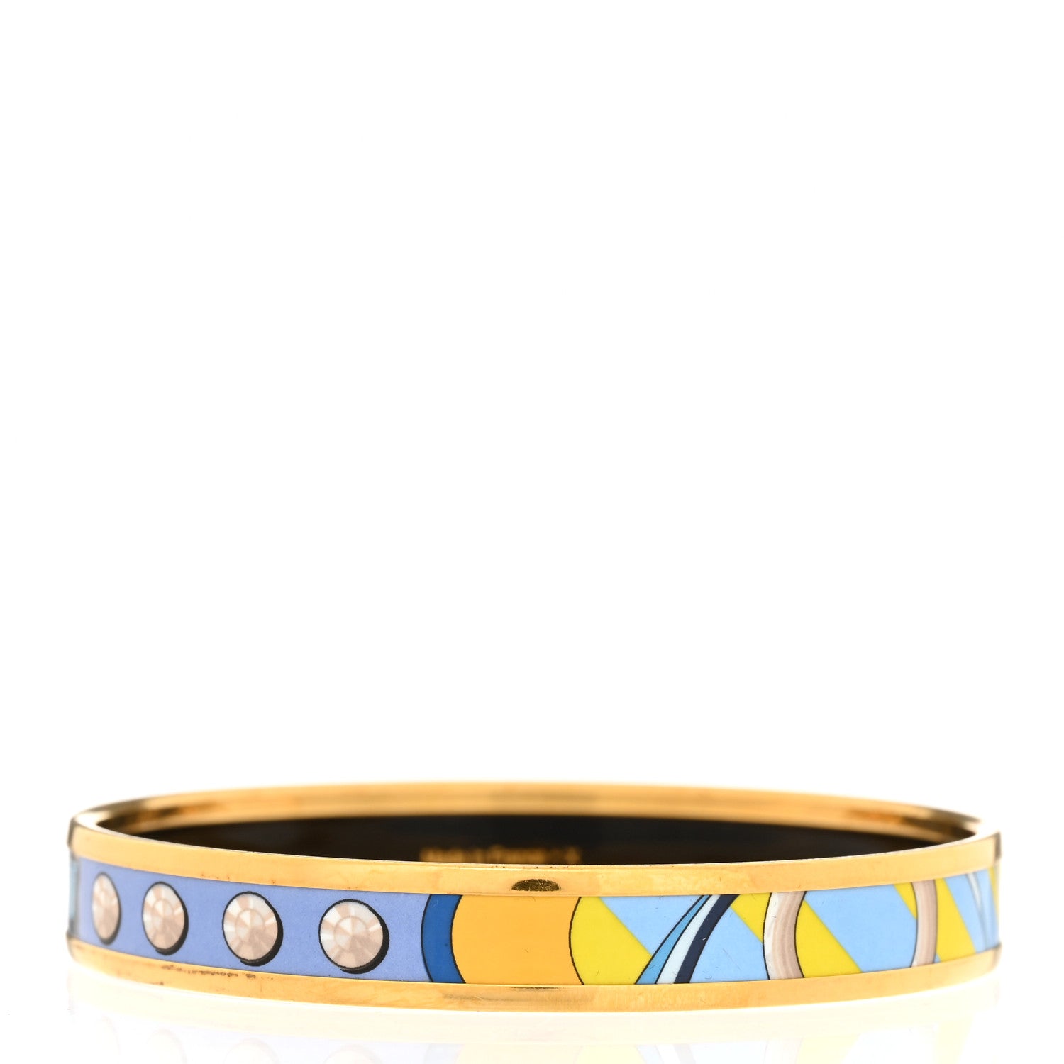 Hermes Enamel Printed Narrow Bracelet 65 3 of 6