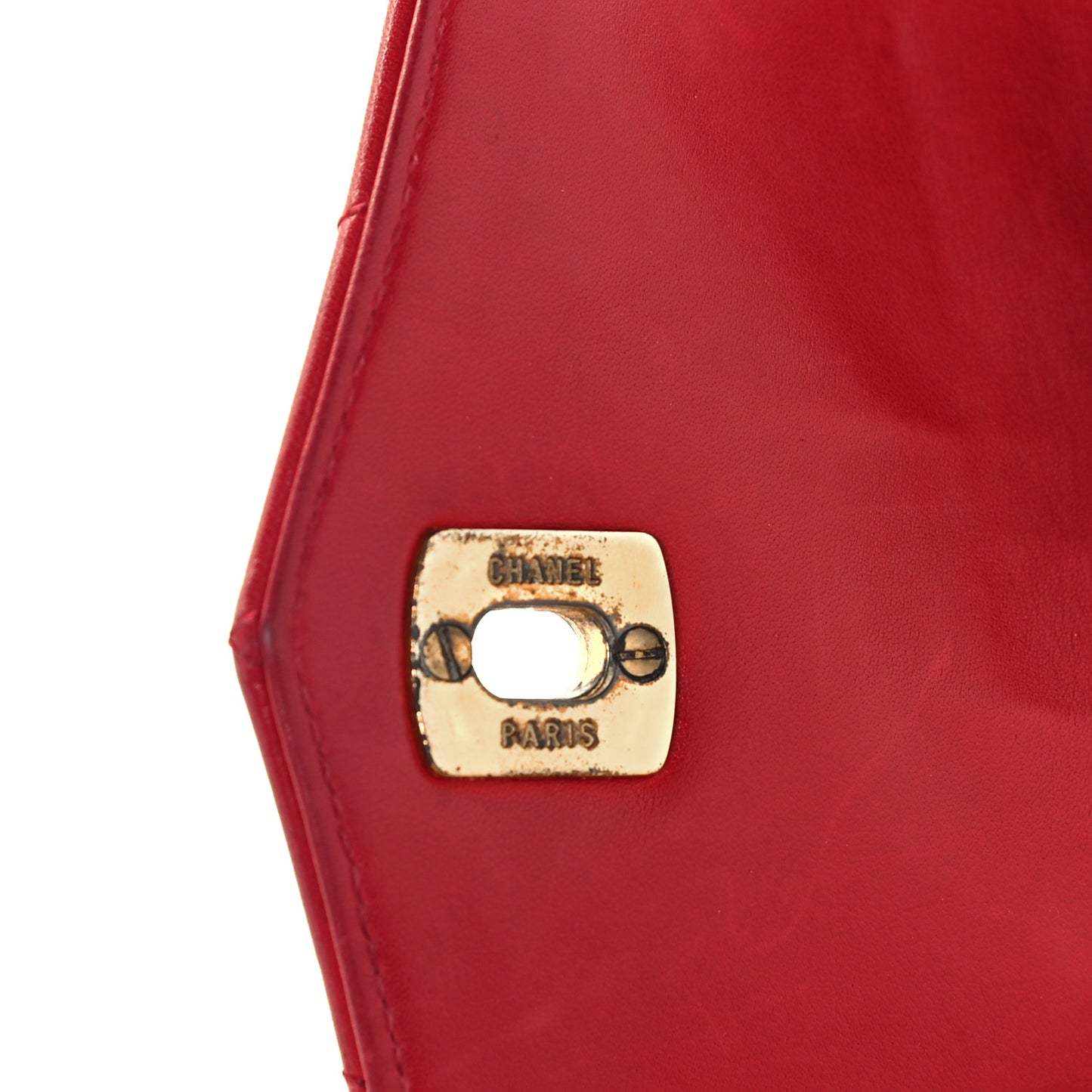 Lambskin Quilted Flap Waist Belt Bag Red