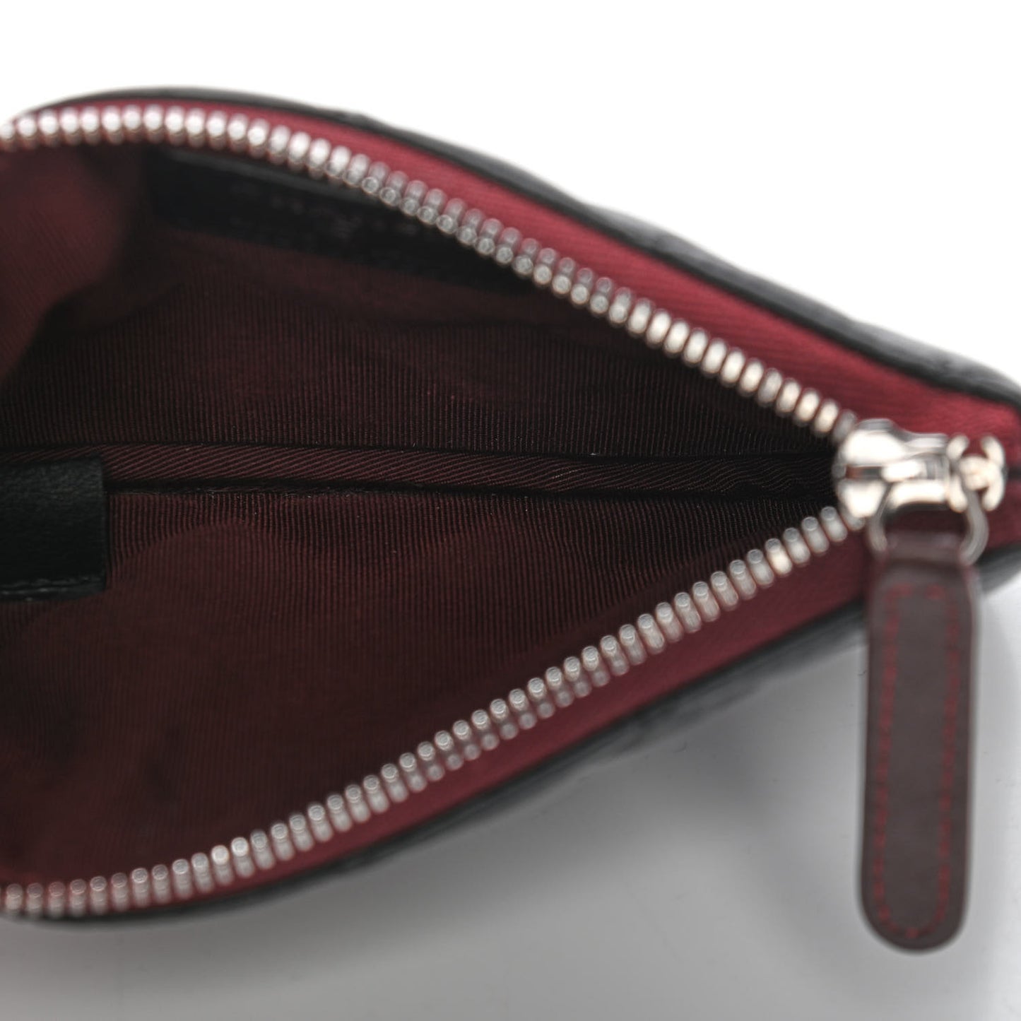 Lambskin Quilted Small Cosmetic Case Black