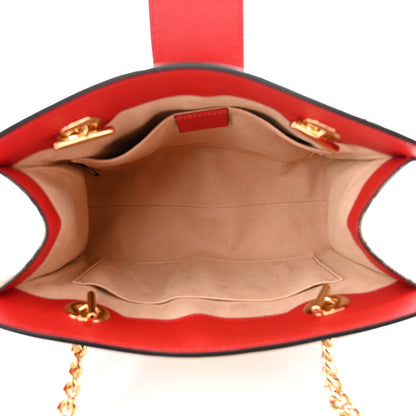 Gucci GG Supreme Monogram Apple Small Padlock Tote Beige Multicolor Lobster Red 5 of 10