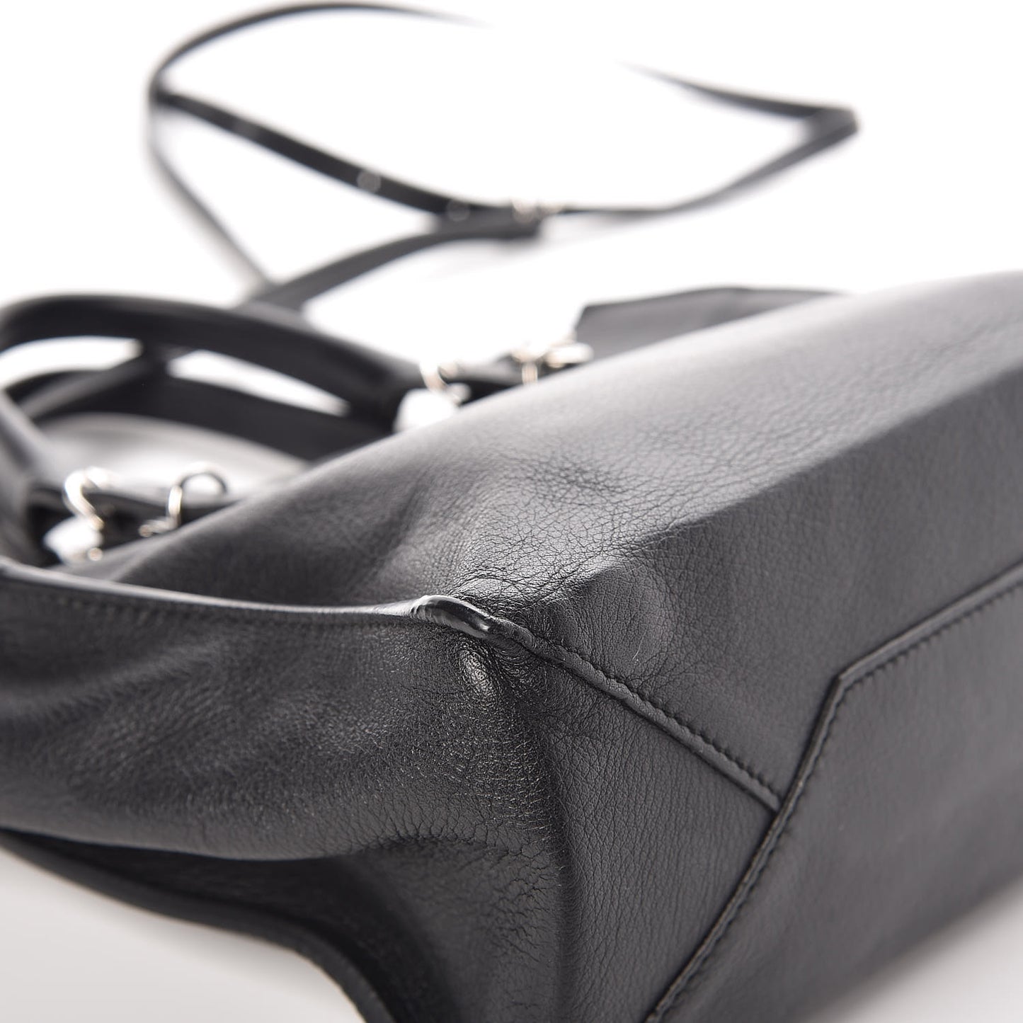 Calfskin Papier Mini A4 Tote Black