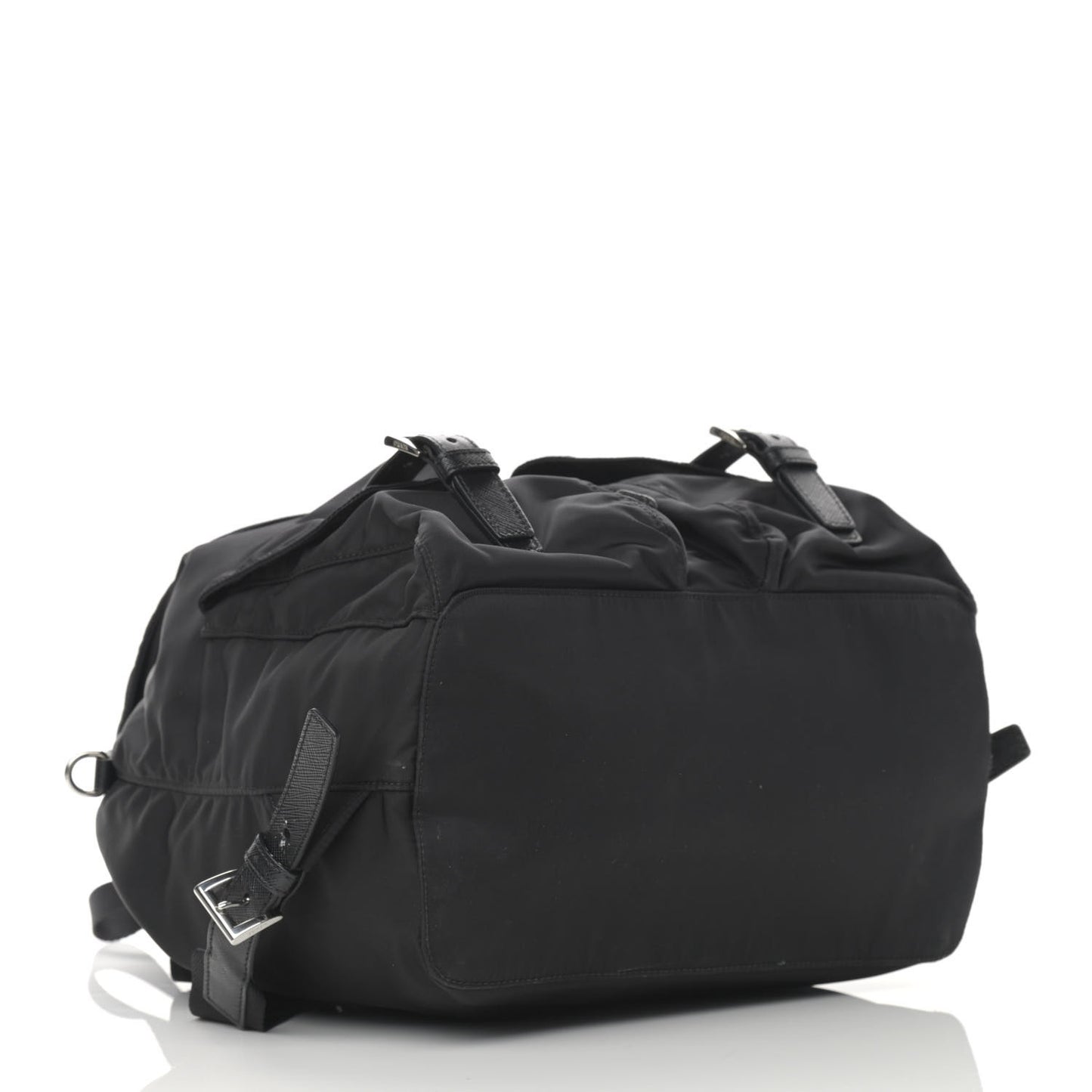 Re-Nylon Saffiano Medium Backpack Black