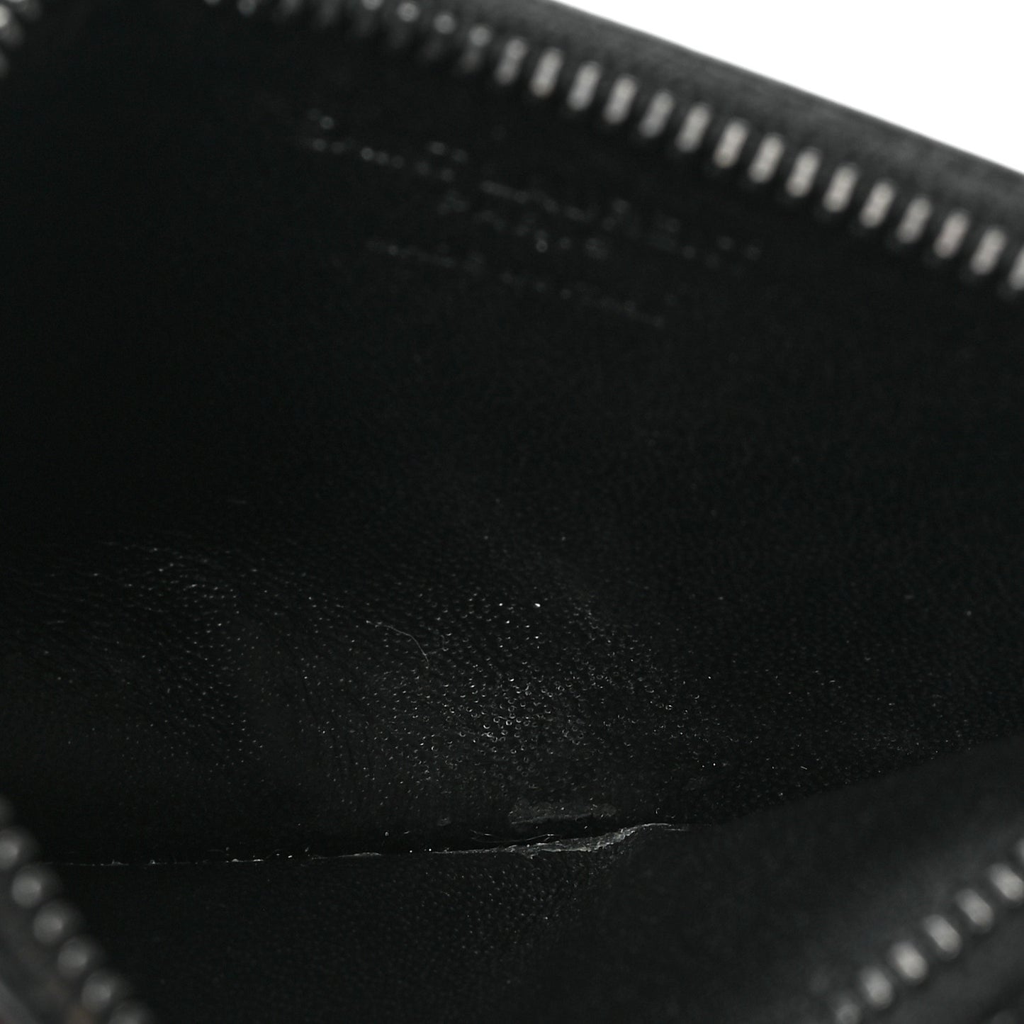 Calfskin 5 Fragments Zip Pouch Card Holder Black Red