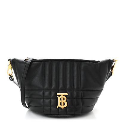 Burberry Lambskin Quilted Small Crescent Lola Bag Black 1 of 11