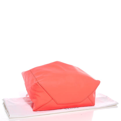 Celine Lambskin Horizontal Cabas Fluo Peach 4 of 7