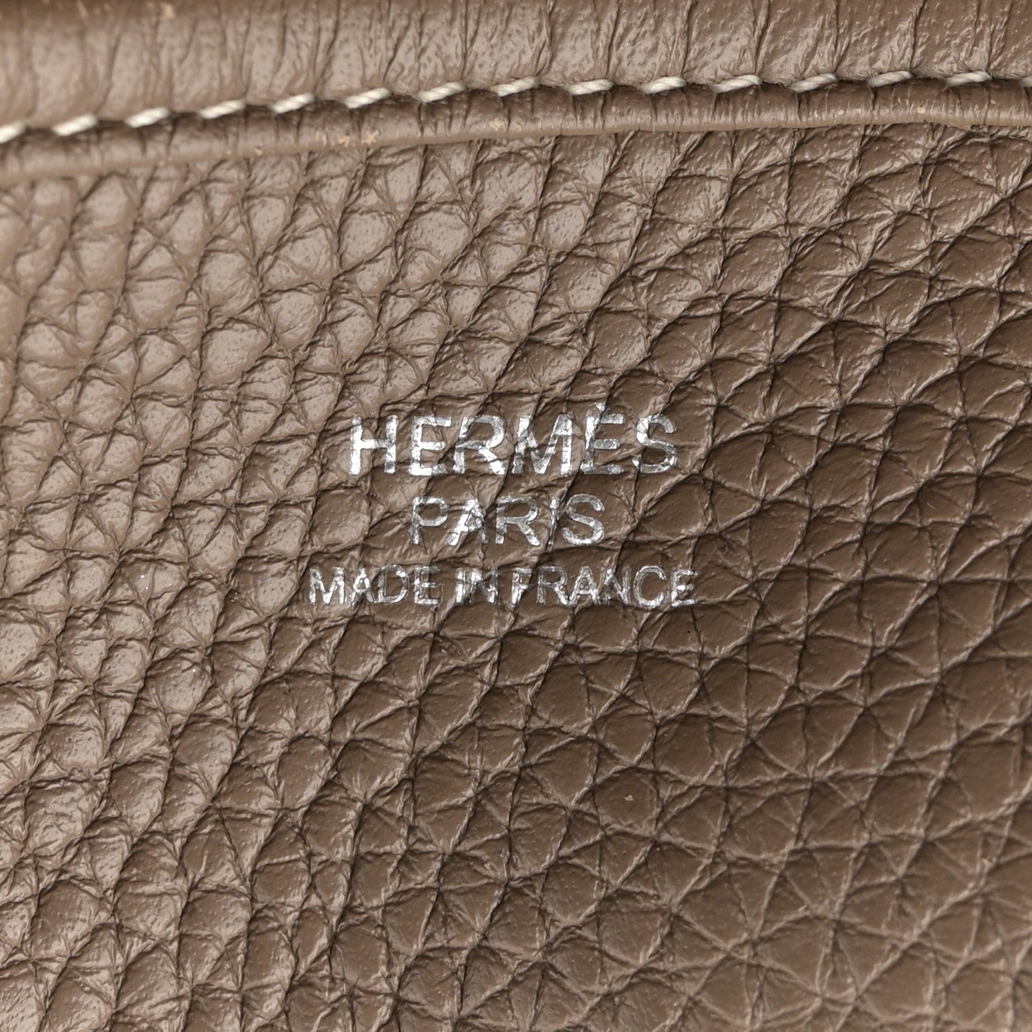 Hermes Taurillon Clemence Evelyne III GM Etoupe 6 of 12