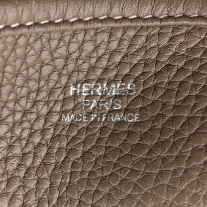 Hermes Taurillon Clemence Evelyne III GM Etoupe 6 of 12