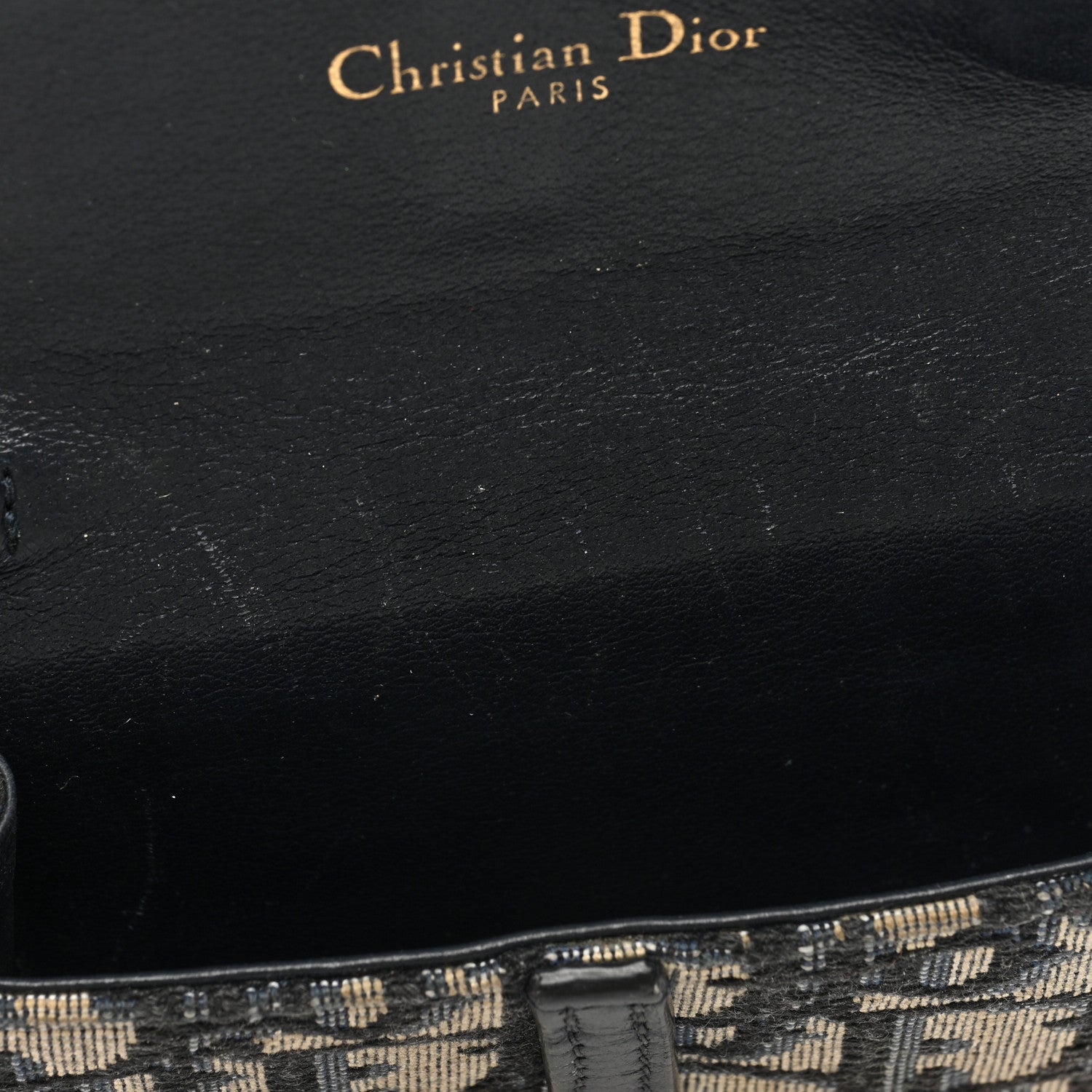 Christian Dior Oblique Nano Saddle Chain Pouch Blue 14 of 14