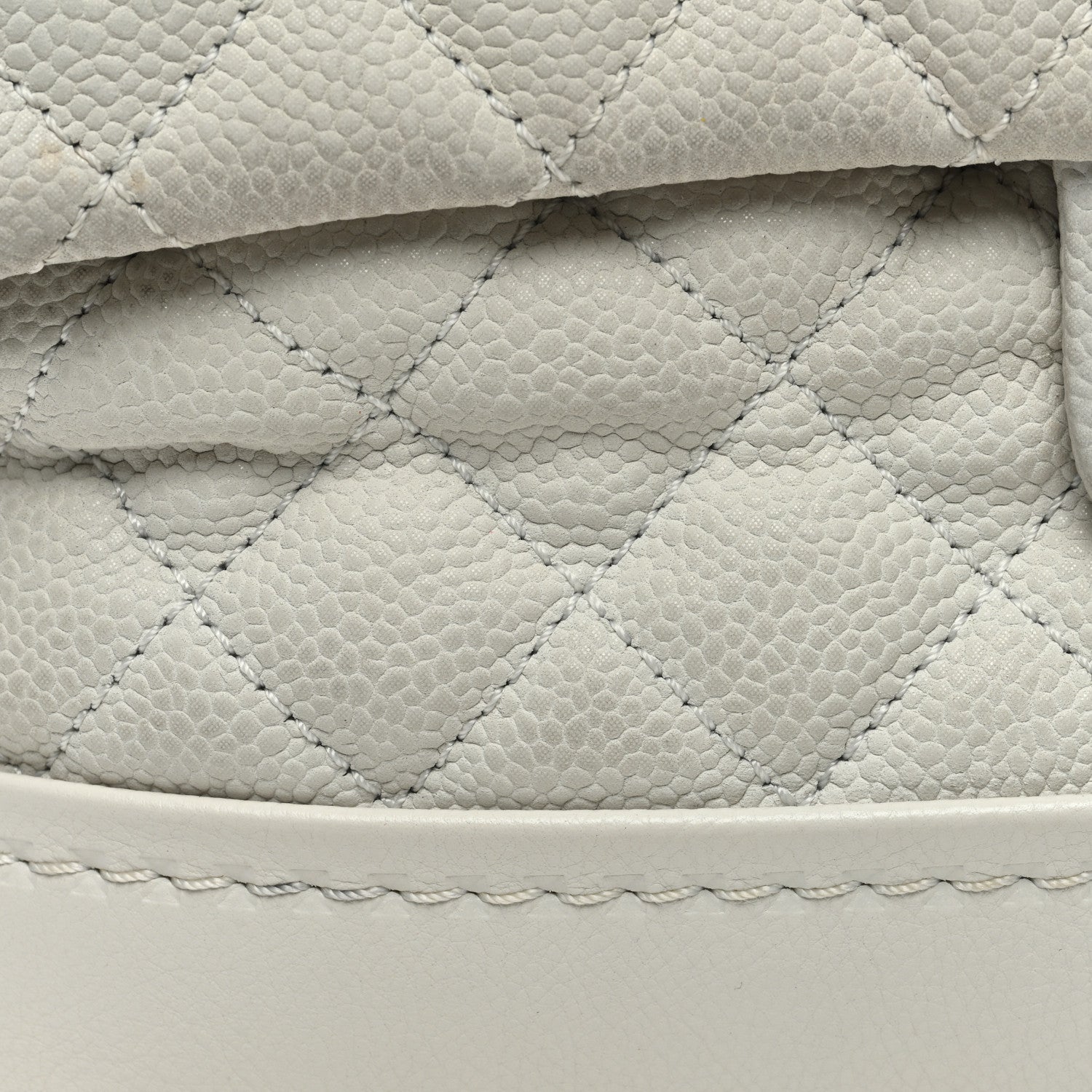 Chanel Iridescent Caviar Quilted Medium Globe Trotter Flap White 13 of 14