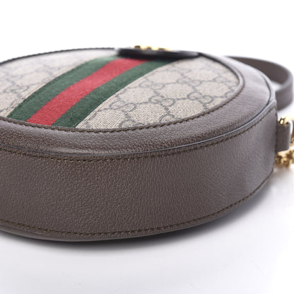 Gucci GG Supreme Monogram Web Mini Ophidia Round Shoulder Bag Brown 8 of 10