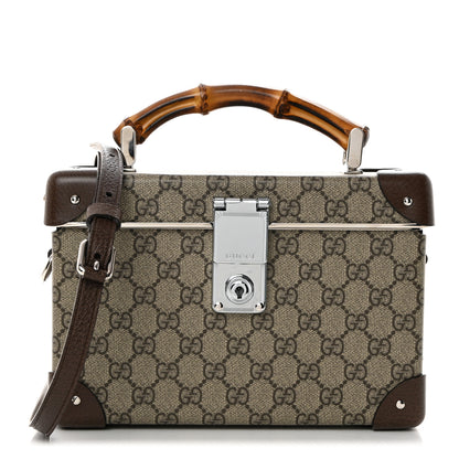 Gucci GG Supreme Monogram Globe-Trotter Beauty Case Brown 1 of 10