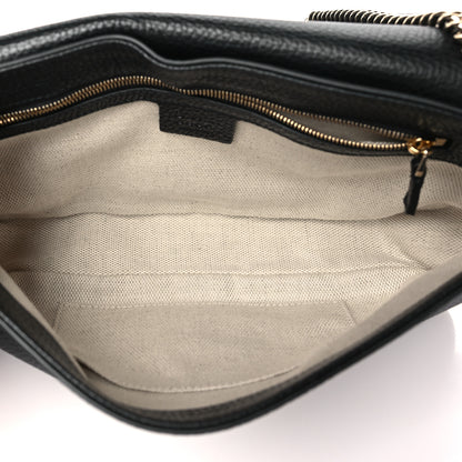Gucci Pebbled Calfskin Medium Soho Flap Crossbody Black 5 of 10