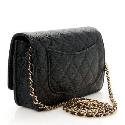 Chanel Caviar Quilted Wallet on Chain WOC Black 3 of 12
