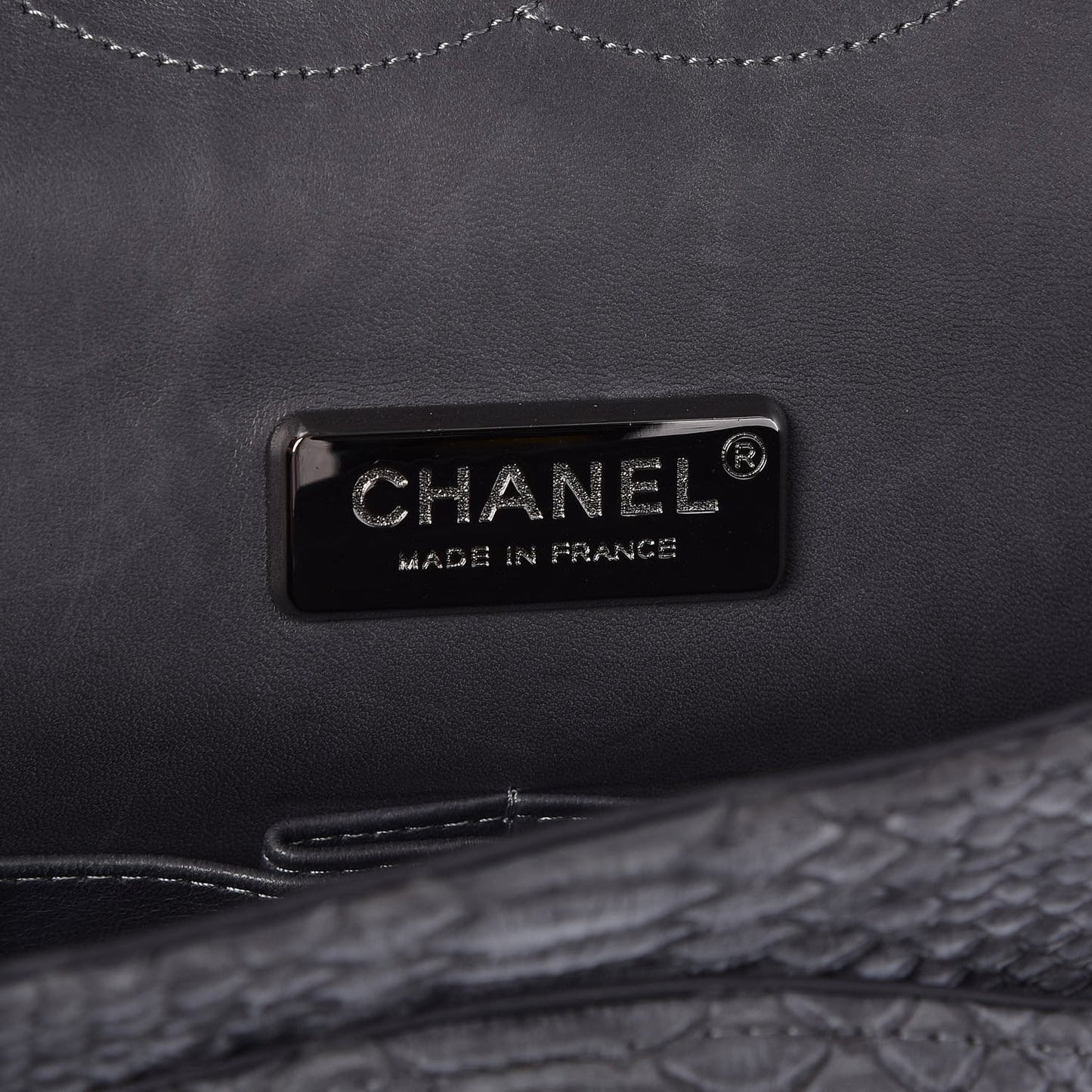 Matte Python Maxi Double Flap Grey