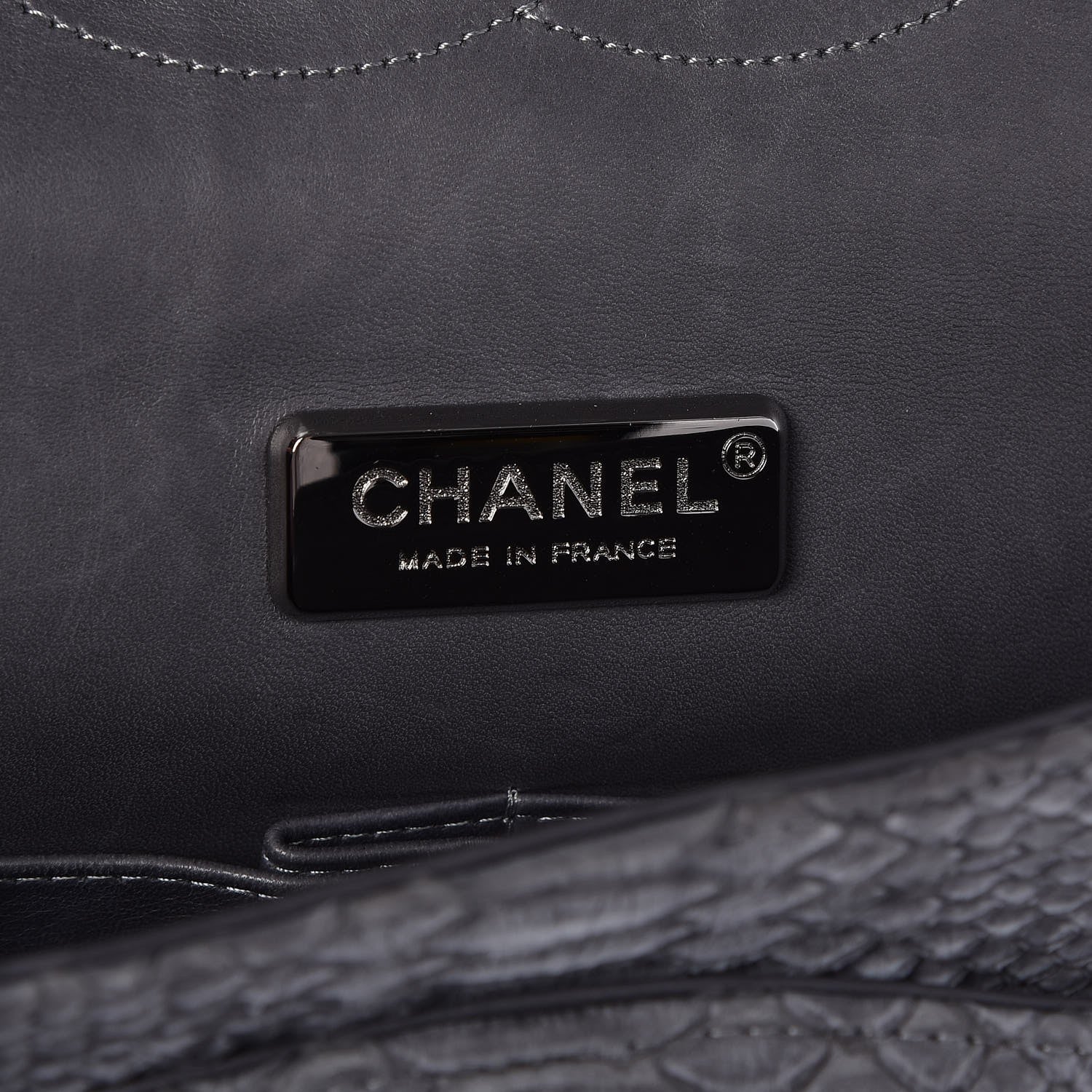 Chanel Matte Python Maxi Double Flap Grey 7 of 8
