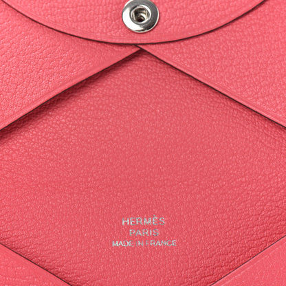 Hermes Chevre Mysore Calvi Card Case Rose Lipstick 6 of 6