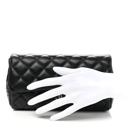 Chanel Lambskin Quilted Flap Cosmetic Case Black 2 of 11
