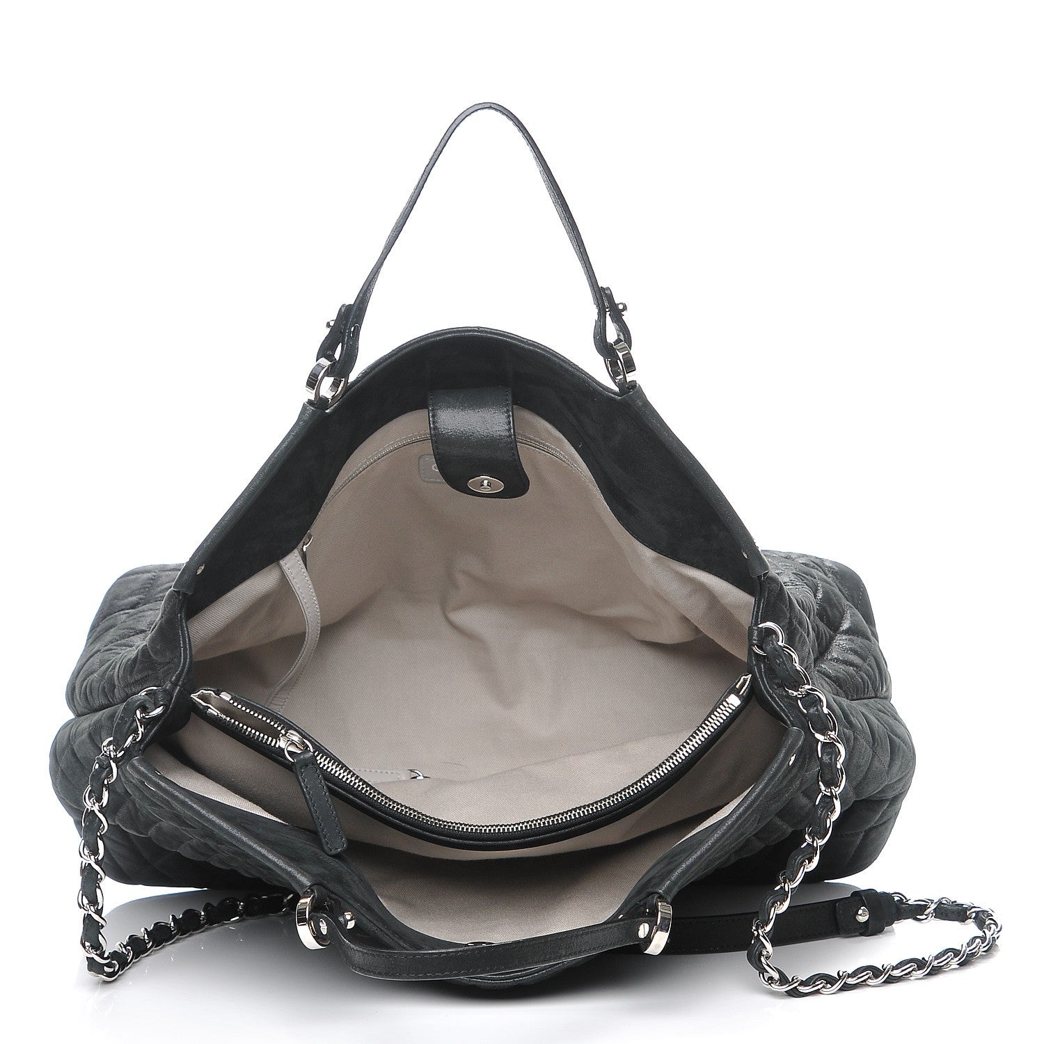 Chanel Iridescent Calfskin Large Sea Hit Tote Black 6 of 8