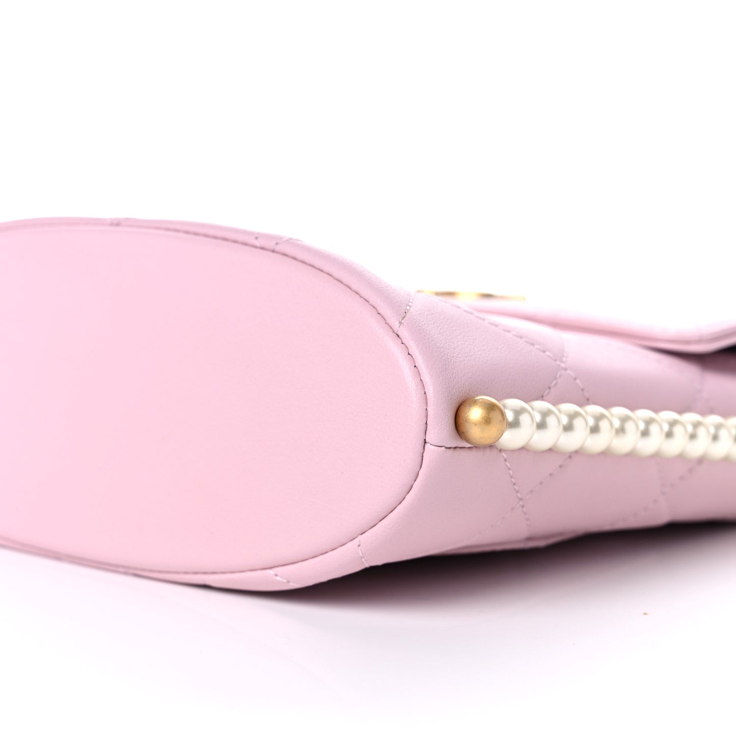 Calfskin Quilted Pearl Small About Pearls Hobo Bag Light Pink