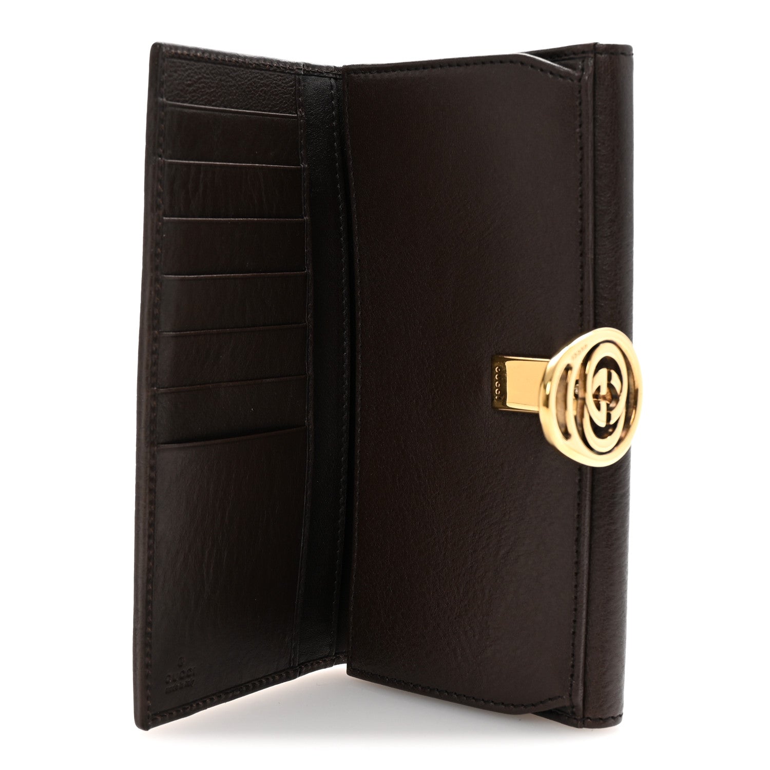 Gucci Monogram Interlocking GG Continental Wallet Dark Brown 5 of 7