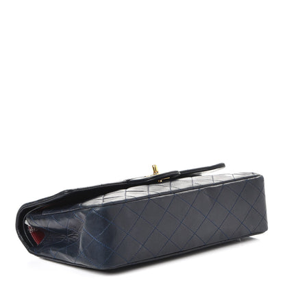 Chanel Lambskin Quilted Medium Double Flap Navy 5 of 9